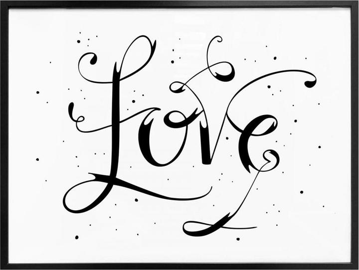 Produktbild Trenddeko Handlettering Love - weiss (150 x 120 cm)
