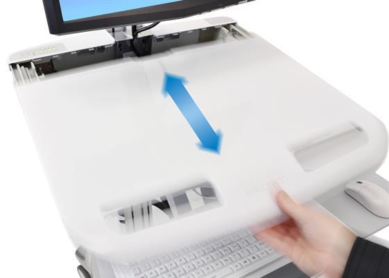 Productafbeelding Ergotron Kar met LCD-pivot, LiFe Powered, 1 hoge lade - Kar - voor LCD-scherm / PC-...