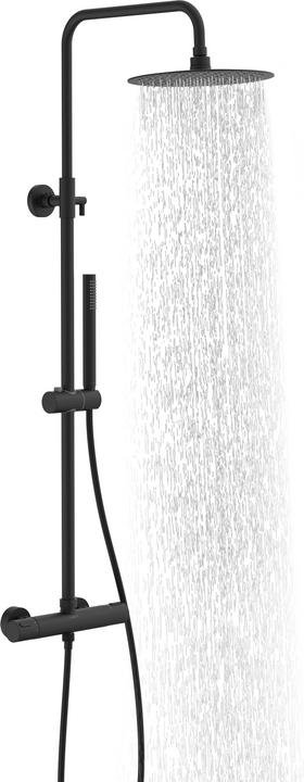 Produktbild Schütte Schãoette Aquäduktkopf -Duschset - mit thermostatischen Mixer - Matt Black (60074)