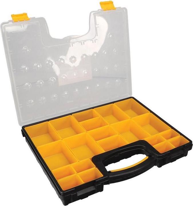 Velleman Plastic Storage Box With Removable Bins - 420 x 335 x 65 mm