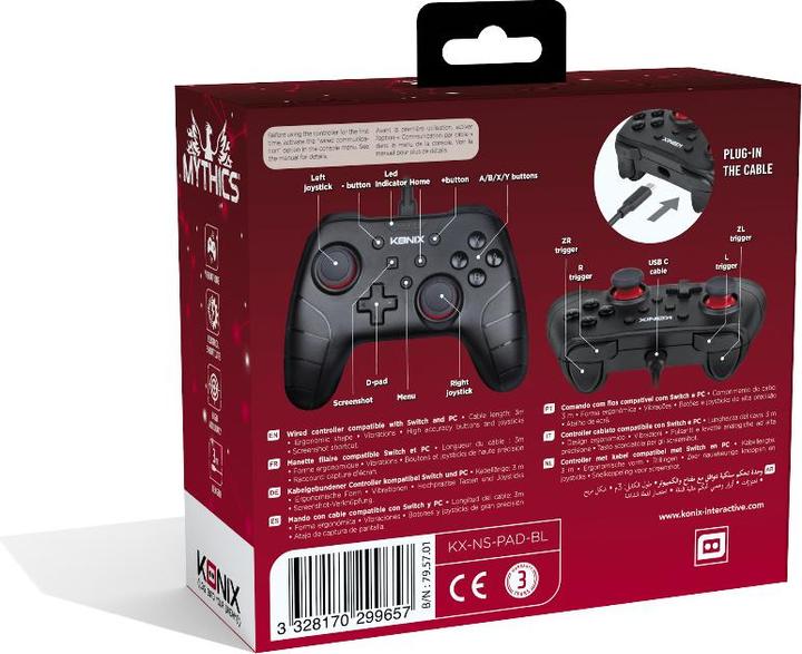 Produktbild Konix Mythics Wired Gamepad (Switch)