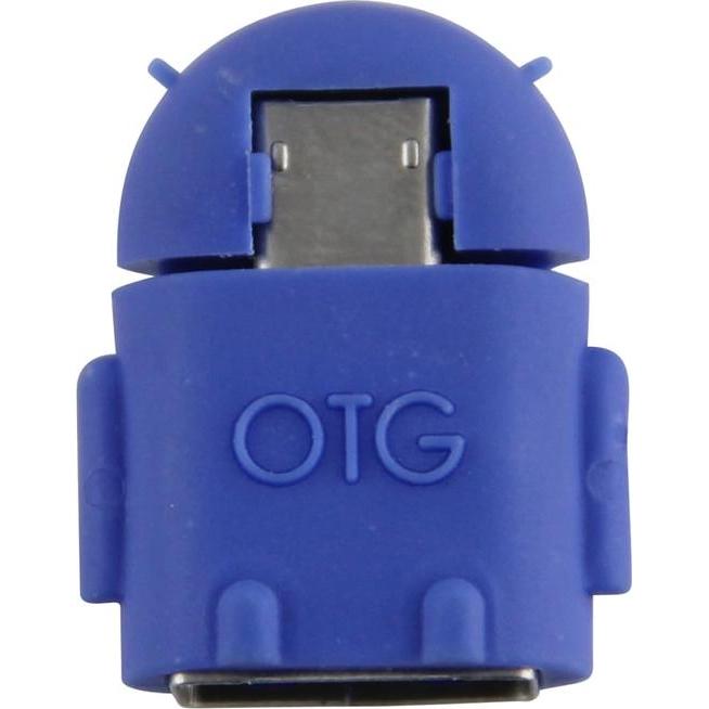 JTI OTG-Adapter - USB-zu-MicroUSB-Adapter - Blau (USB, Micro-B USB), Mobilgerät Adapter, Blau