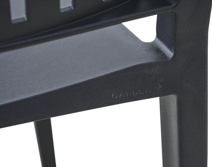 Productafbeelding Siena Garden Barkruk Lane antraciet Polypropyleen/glasvezel frame