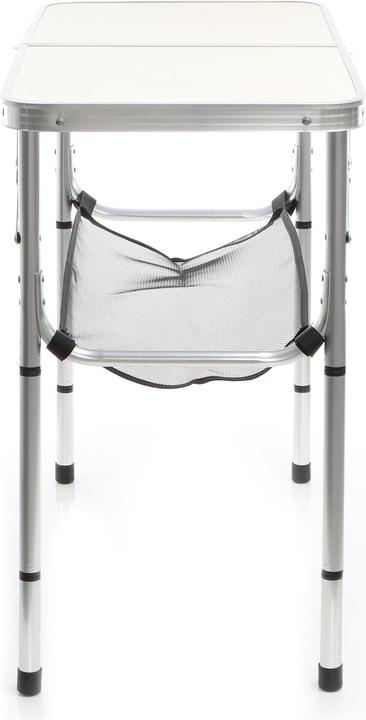 Produktbild Toboli Campingtisch Weiss 80x40cm höhenverstellbar 31/45/56/70 cm Aluminium