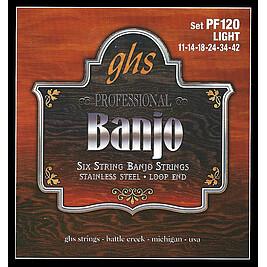 GHS PF 120 6-Str. Banjo String St. Steel (6x, Banjo) (PF120)