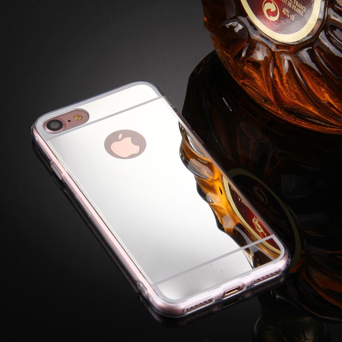Thumbnail - König Design Apple iPhone SE 2020 Handy Hülle Spiegel Mirror Case Schutz Cover Bumper Silber (Apple iPhone SE (2nd Gen))...