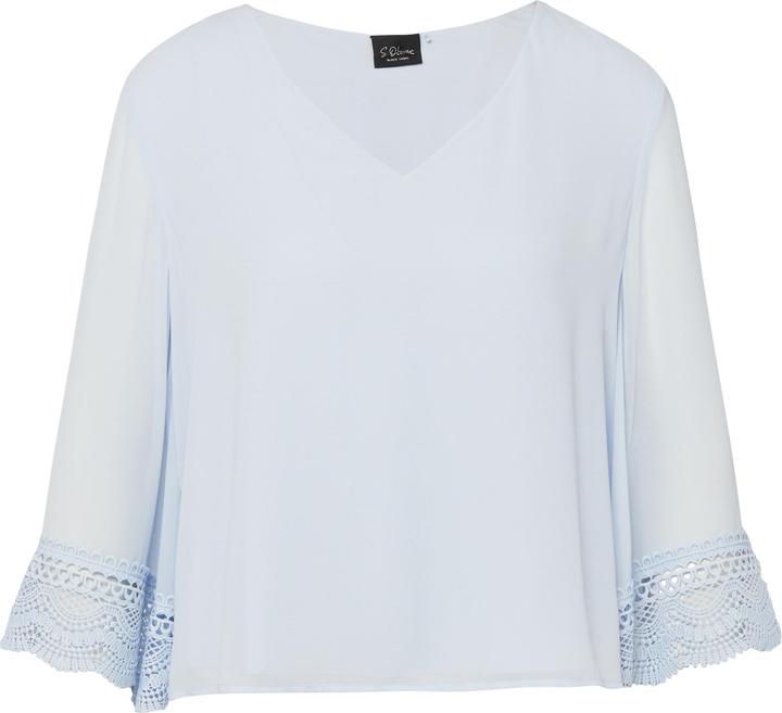 Immagine prodotto s.Oliver Fliessende Chiffon-Bluse mit V-Ausschnitt und Satinblende (40)