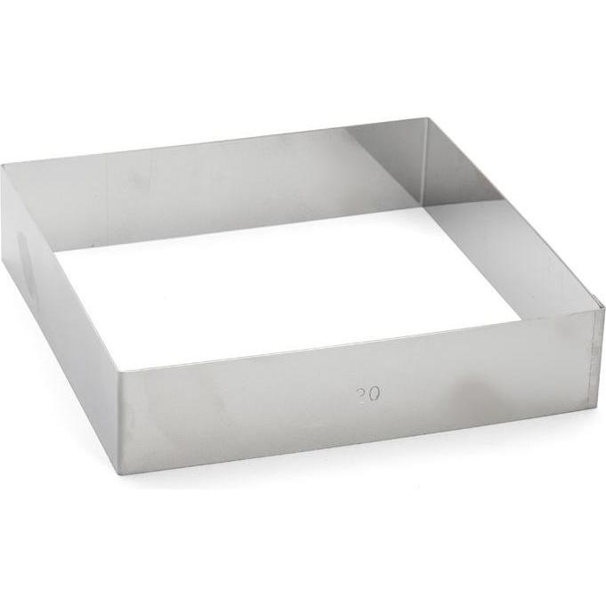Thumbnail - de Buyer Tortenring quadratisch 20x20cm H: 4.5cm, Backform, Silber