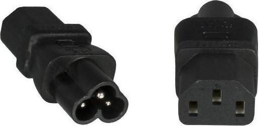 Dinic Power adapter, mains adapter IEC plug C13 to C6 Mickey Mouse (C6, C13)