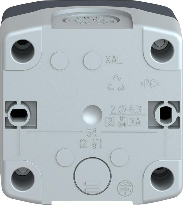 Produktbild Schneider Electric Tastergehäuse 22mm 1 Loch grau