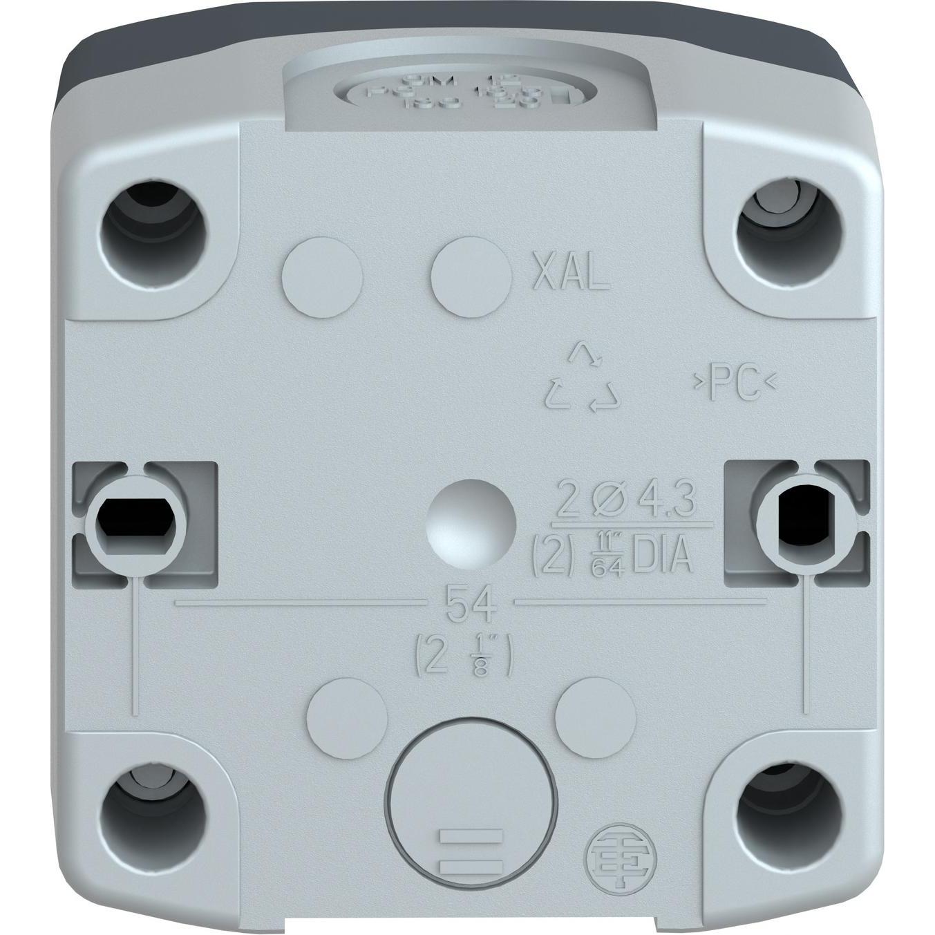 Thumbnail - Schneider Electric Tastergehäuse 22mm 1 Loch grau, Taster + Schalter, Grau