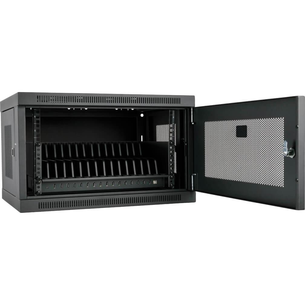 Thumbnail - Eaton Tripp Lite Series CS16USB Beweglicher Wagen und Schrank Schrank zur Verwaltung tragbarer Geräte Schwarz, USV Zubeh...