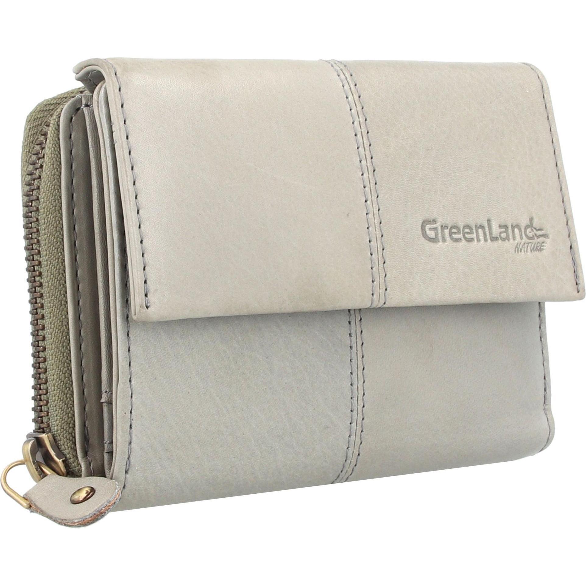 Thumbnail - Greenland Nature, Damen, Portemonnaie, Nature Soft Geldbörse RFID Leder 13 cm, Grün