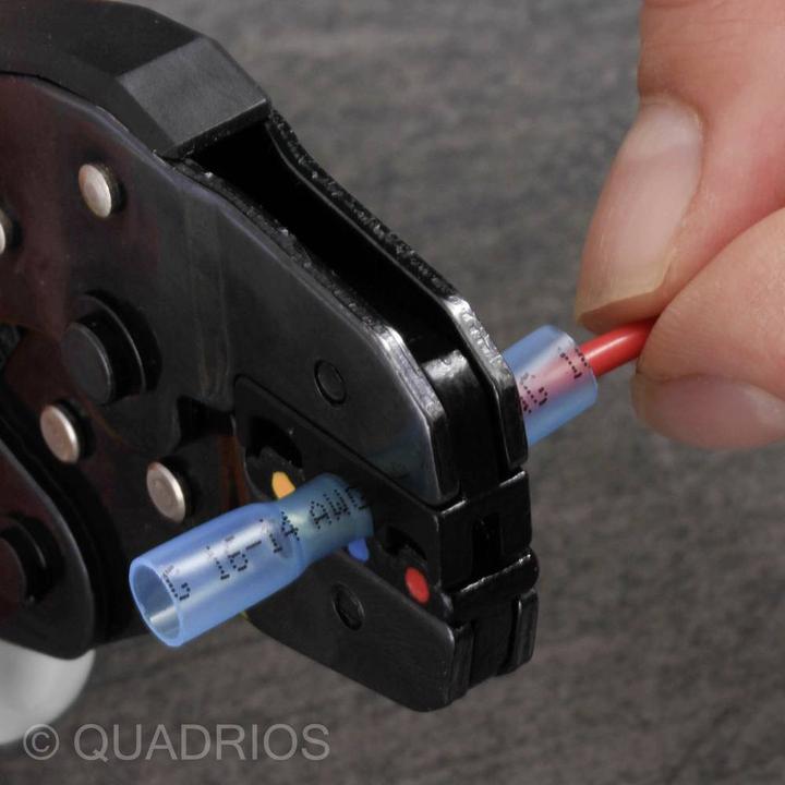Actual product image Quadrios 22C467 Butt connector with heat shrink tubing 0.5 mm² 1.5 mm² Fully insulated Red 1 set
