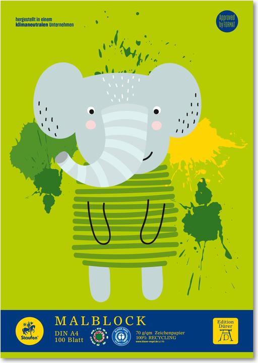 Produktbild Edition Dürer Malblock green DIN A4 (A4, Blanko, Weicher Einband)