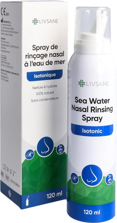 Actual product image Livsane Sea water nasal rinsing spray isot 120ml (1 Piece)