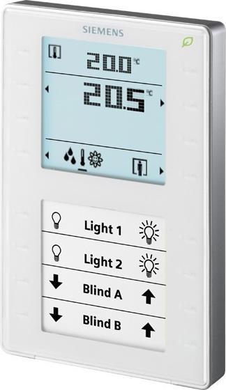 Actual product image Siemens Room thermostat AP KNX ws glz S55624-H108