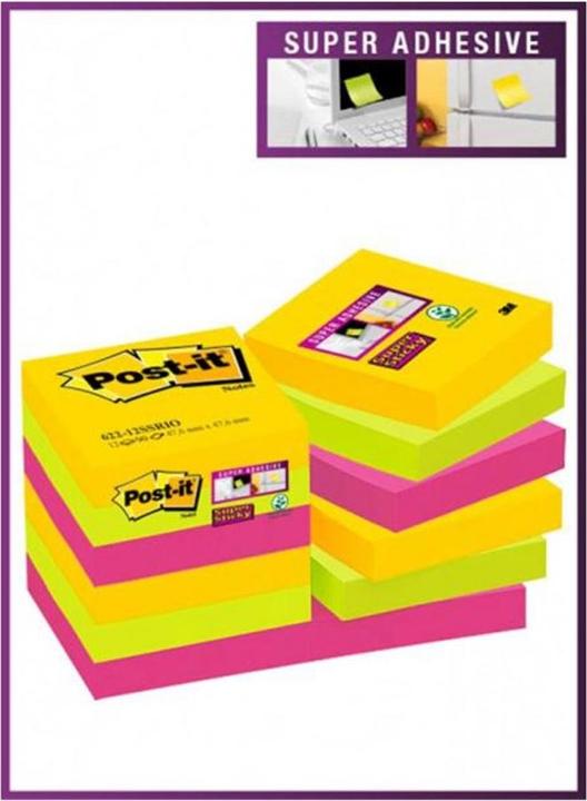 Actual product image Post-it Super Sticky Notes Rio (48 x 48 mm)