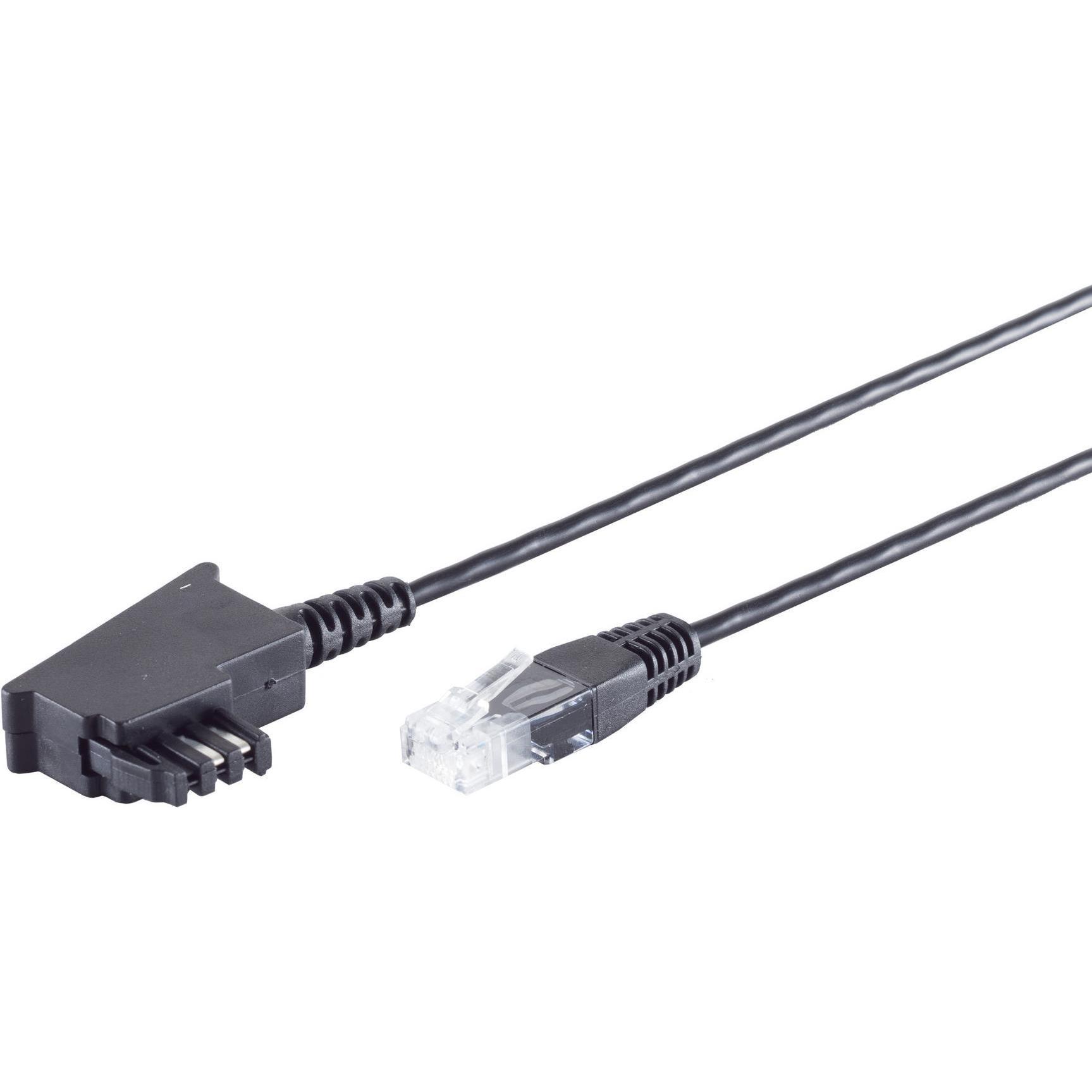 Shiverpeaks S/CONN maximum connectivity TAE-F Stecker auf RJ45 Stecker, VDSL Routerkabel, schwarz, 20,0m, Telefon Zubehö...