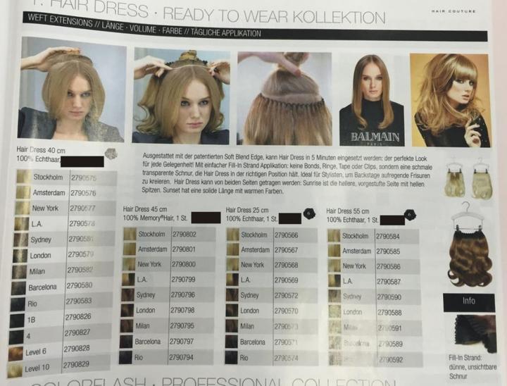 Immagine prodotto Balmain Vestito di capelli 40cm Barcellona capelli umani (Barcellona, 40 cm)