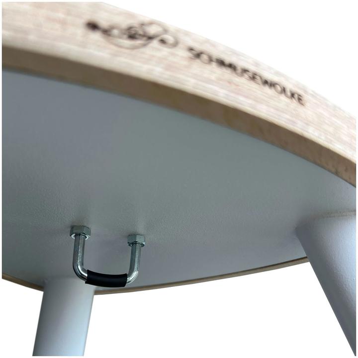 Actual product image Schmusewolke Tipi weiss mit anthrazit Motor und Bio Federwiege