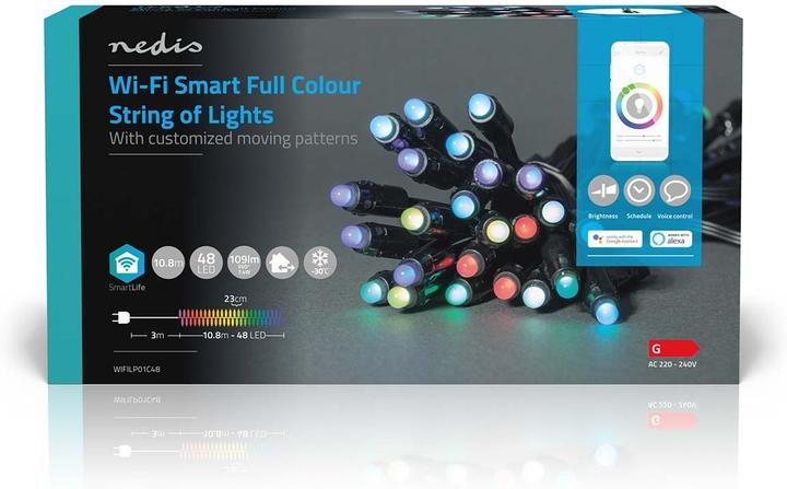 Produktbild Nedis SmartLife Dekorative LED | Wi-Fi | RGB | 48 LED's | 10,80m | Android™ / IOS (0.23 m)