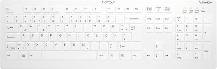 Immagine prodotto CHERRY ACTIVE KEY MTA AK-C8112 Wireless DE-Layout bianco (DE, Senza fili)