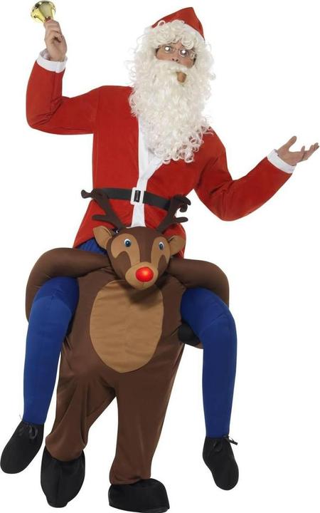 Actual product image Smiffys Rudolph Christmas Piggy Back Costume (One size)