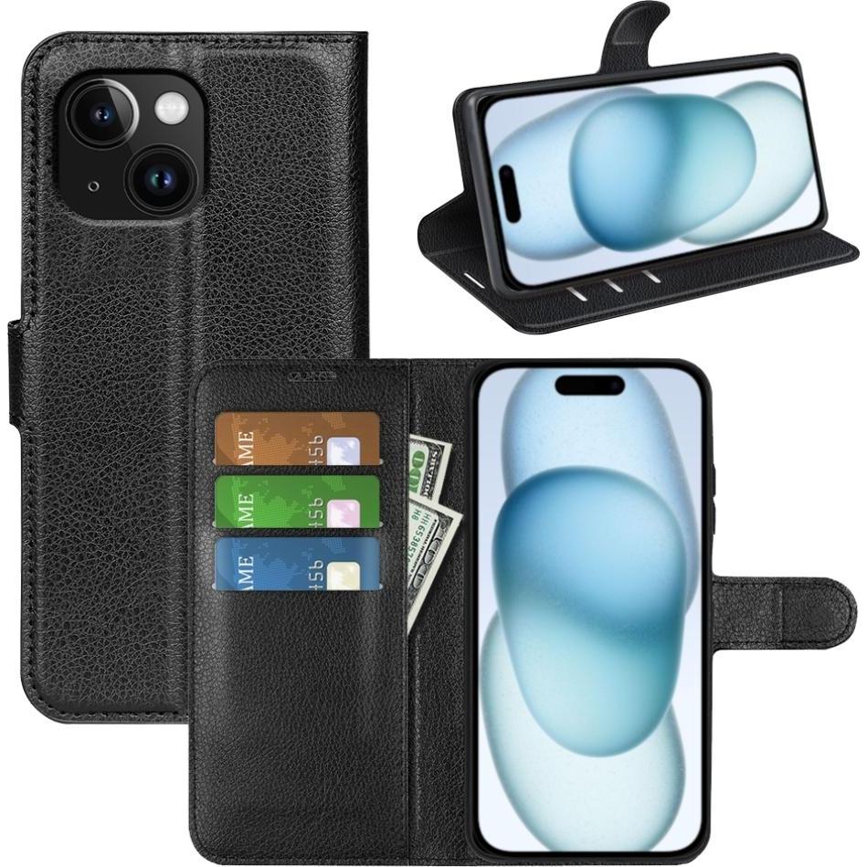 Screenguard Apple iPhone 15 Leather Guard Lederhülle (Apple iPhone 15), Smartphone Hülle, Schwarz
