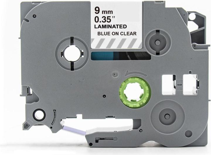 Produktbild Hermex Alternatives Etikettenband zu Brother TZe-123 Beschriftungsband (0.90 cm, Blau, Transparent)