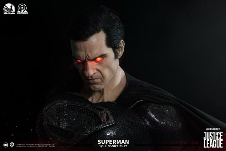 Actual product image Infinity Studios Snyder's Justice League "Superman - Black Version" 1/1 Lifesize Bust