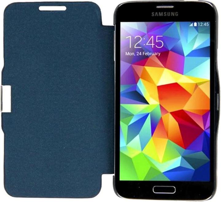 Produktbild König Design Handyhülle Tasche für Samsung Galaxy S5 / S5 Neo dunkelblau gebürstet (Samsung Galaxy S5)