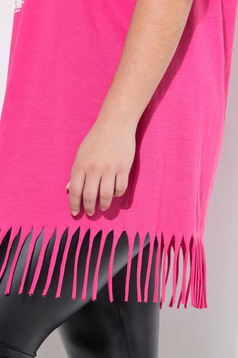 Produktbild Angel of Style Longshirt, A-Linie, Graffitti-Motiv, Fransen-Zipfelsaum (52)