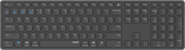 Actual product image Rapoo Wireless multi-mode keyboard E9800M, DE layout, dark grey (DE, Wireless)