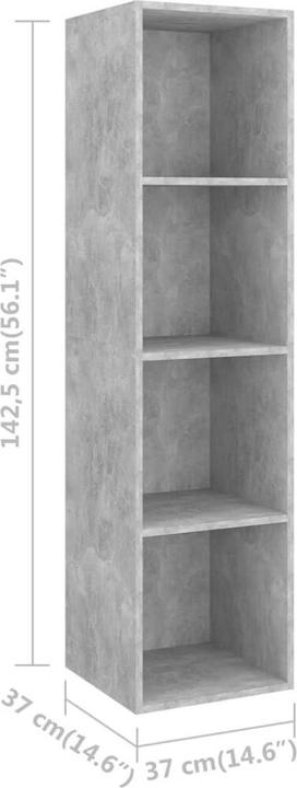 Actual product image vidaXL TV-Schrank (37 x 37 x 142.50 cm)