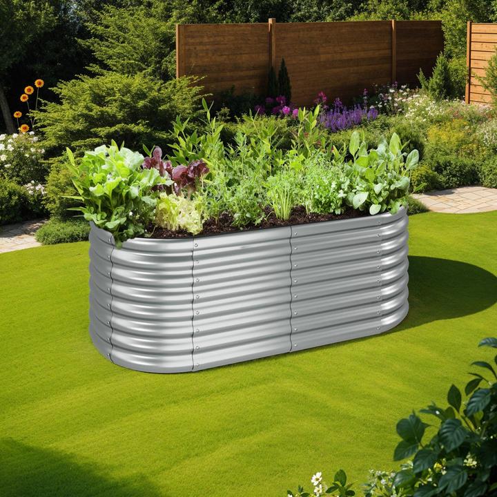 Image du produit tectake Jardinière surélevée Flormma, 603l, galvanisé, 160x80x60cm