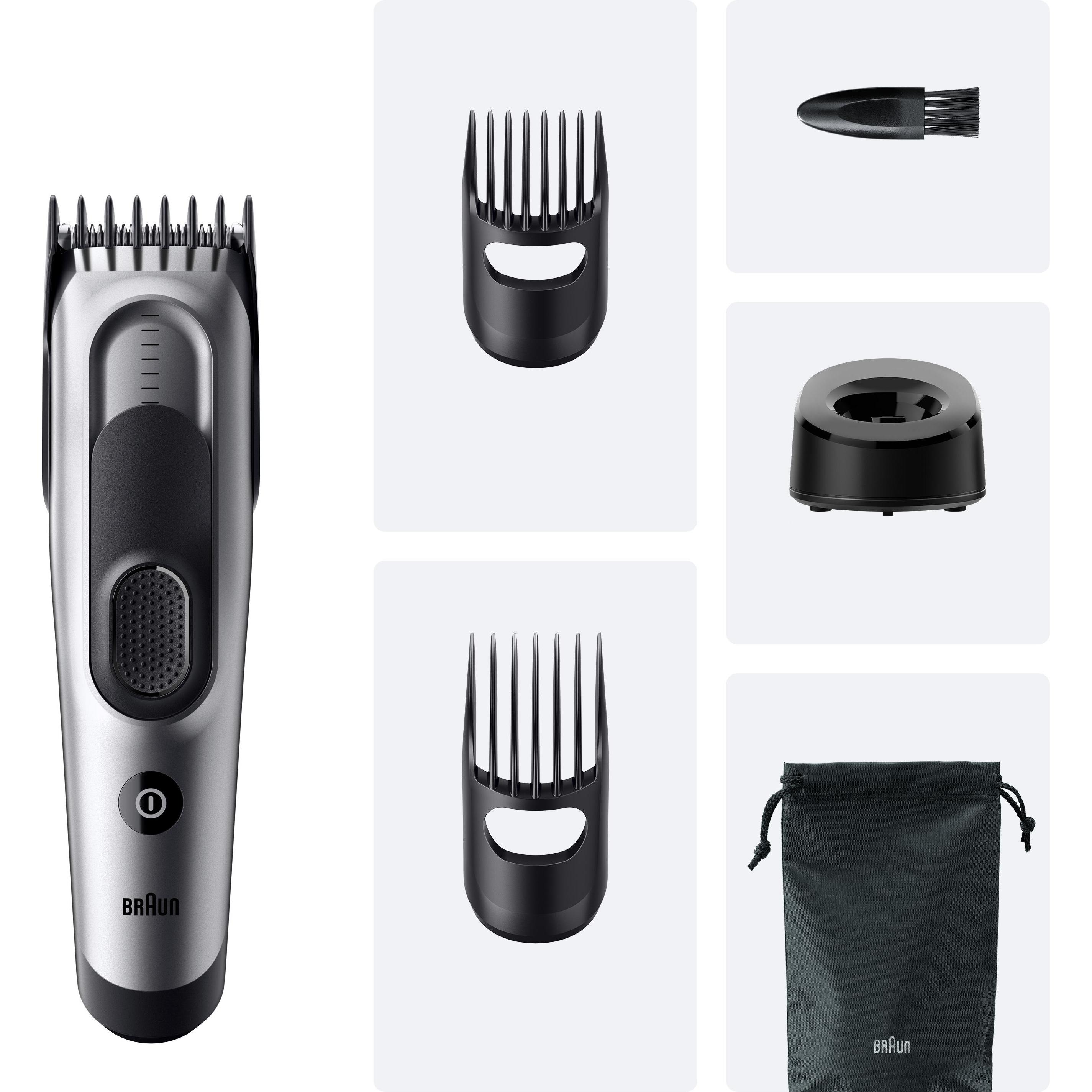 Braun Argento/Nero Regolabarba + Tagliacapelli, Hairclipper Series 7