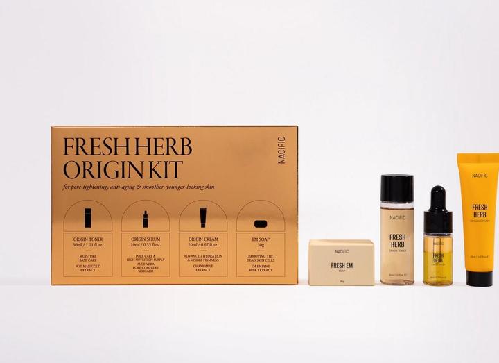 Immagine prodotto Nacific Kit di origine delle erbe fresche Toner Siero Crema EM Sapone Kit per la cura della pelle in