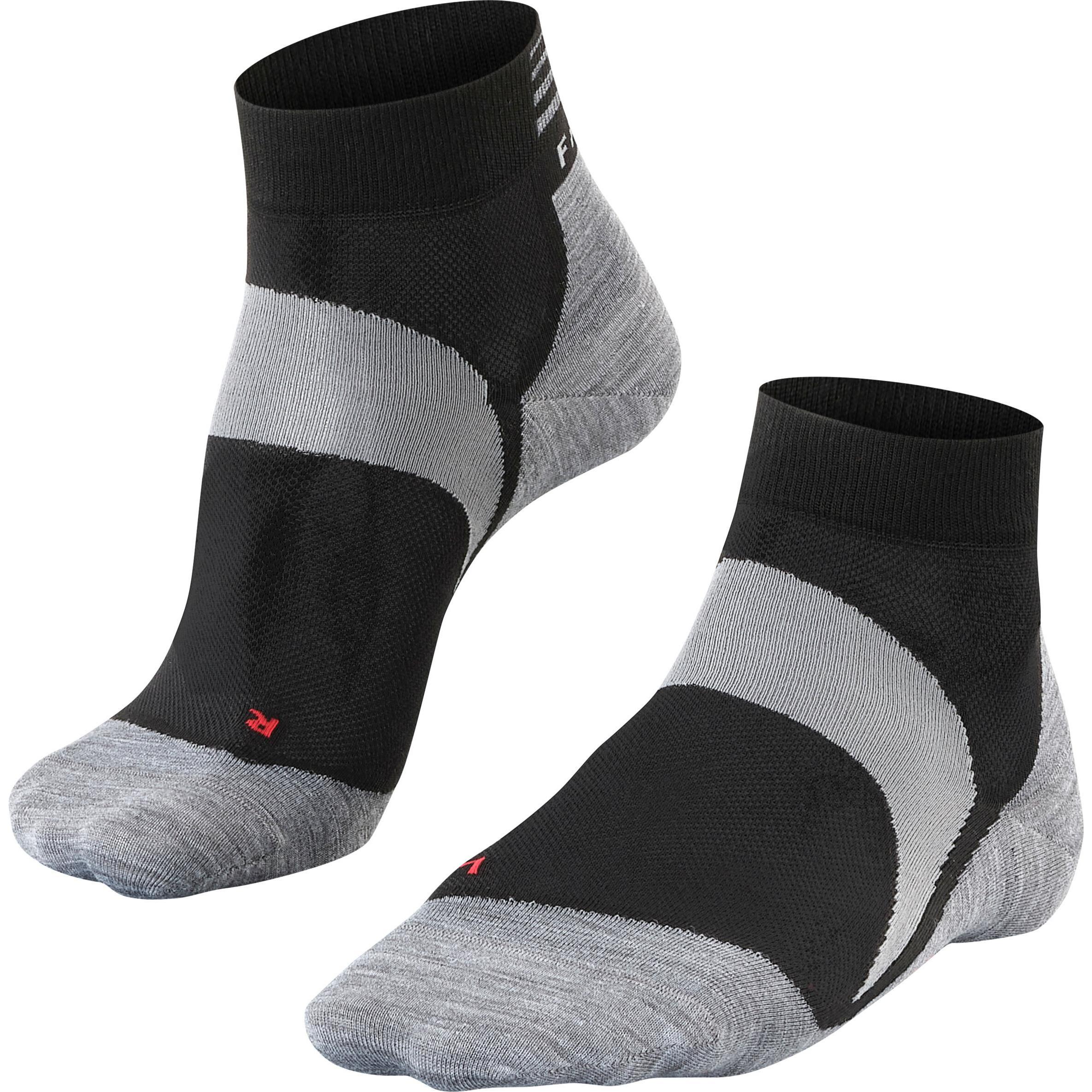 Falke, Herren, Sportsocken, BC6 Short Racing (44 - 45), Schwarz, Grau