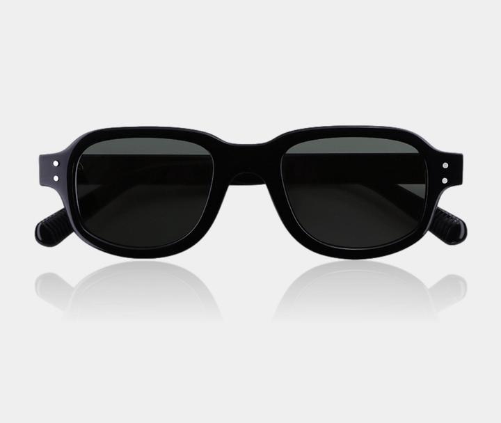 Actual product image James Dixon Schwarz/Grau – Warwick – Rechteckig – Acetat – Sonnenbrille