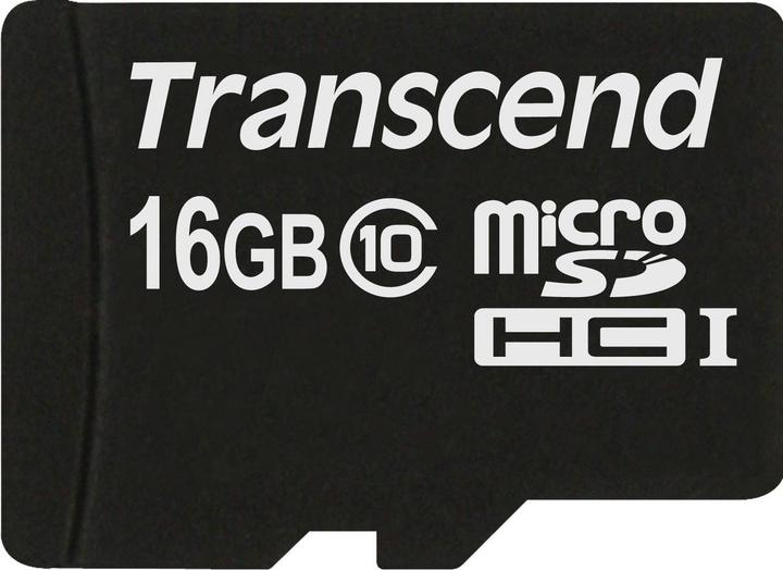 Productafbeelding Transcend microSDHC-kaart SDAdapter (16 GB, microSDHC, U1, UHS-I)