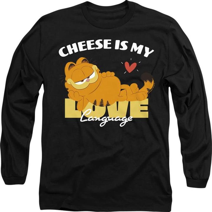 Actual product image Garfield Unisex Adult Cheese Is My Love Language T-Shirt (XL)