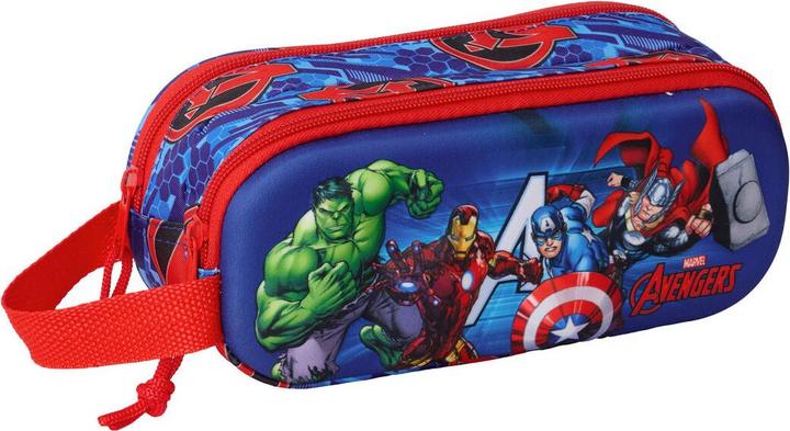 The Avengers Zweifaches Mehrzweck-Etui Rot Dunkelblau 21 X 8 X 6 Cm 3D