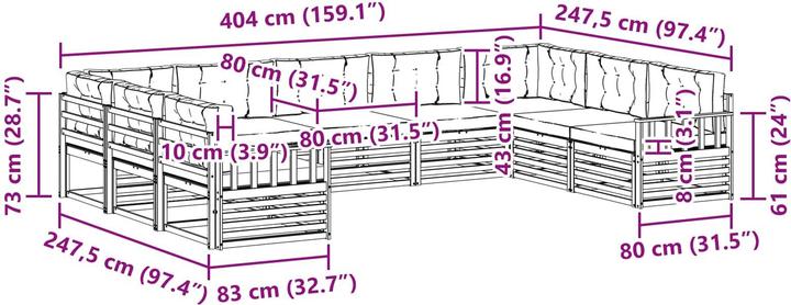 Produktbild vidaXL Outdoor-Sofa