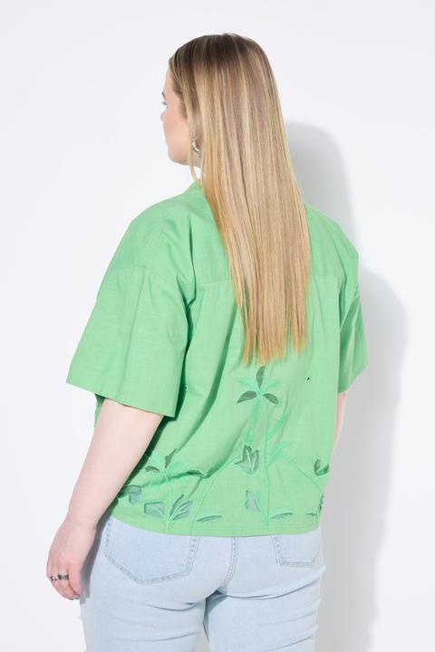 Produktbild Studio Untold Hemdbluse, Boxy Shape, Palmen-Stickerei (56)