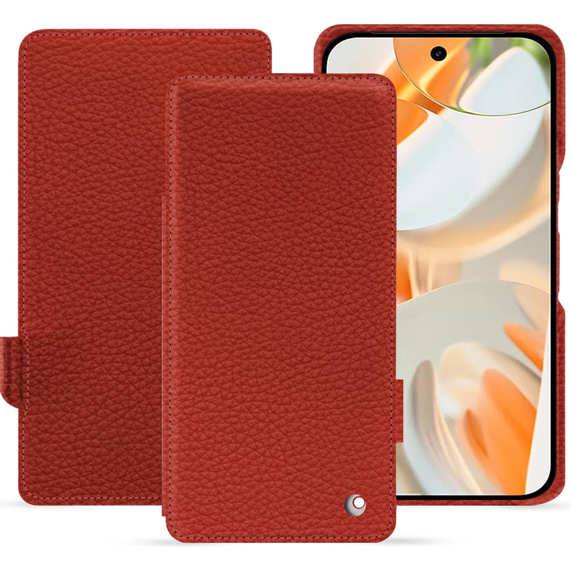 Thumbnail - Noreve Lederschutzhülle horizontal (Google Pixel 9 Pro Fold), Smartphone Hülle, Orange