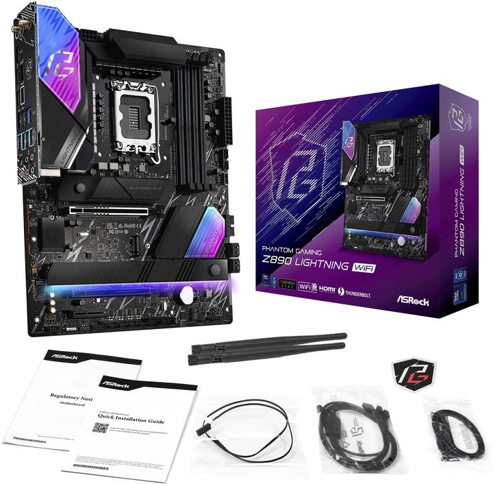 Productafbeelding AsRock Ćwiczenia praktyczne Z890 Lightning WiFi (LGA 1851, Intel Z890, ATX)