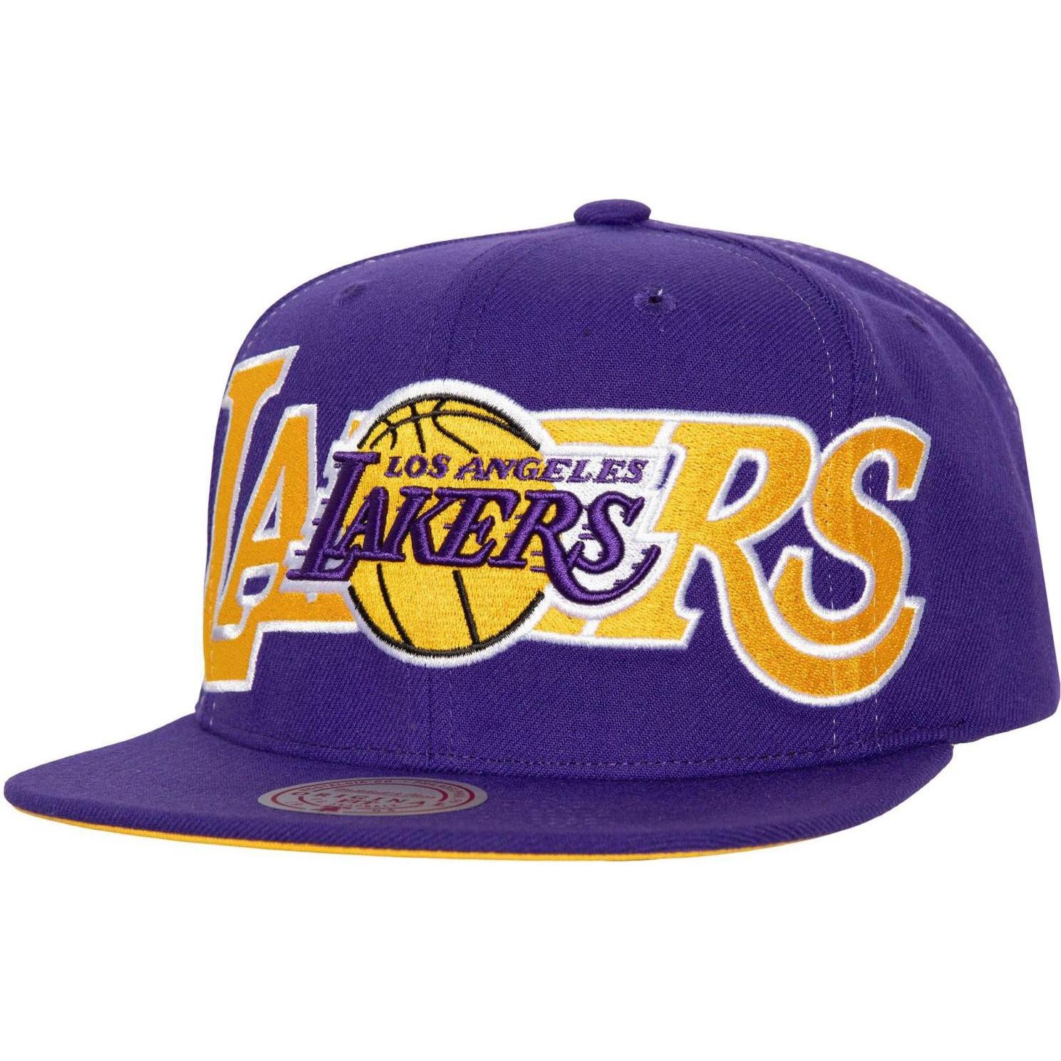 Mitchell & Ness, Herren, Cap, Snapback Cap FULL FRONTAL Los Angeles Lakers, Violett, (One Size)