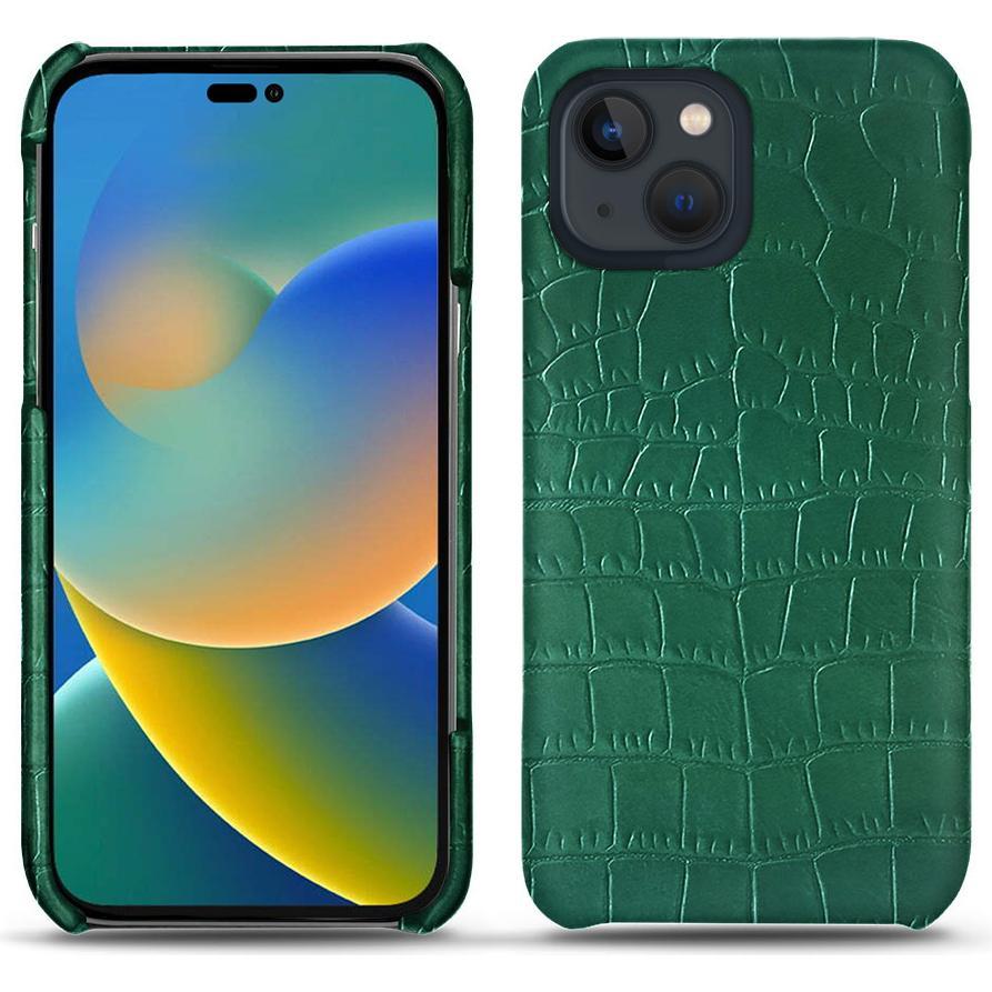 Noreve Lederschutzhülle (Apple iPhone 14), Smartphone Hülle, Grün
