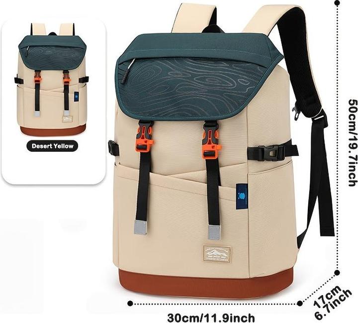 Actual product image Only-Bags.Store Nylon Casual Travel Backpack - leicht, faltbar, mit verstellbaren Trägern, Reissverschluss